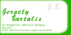 gergely bartalis business card